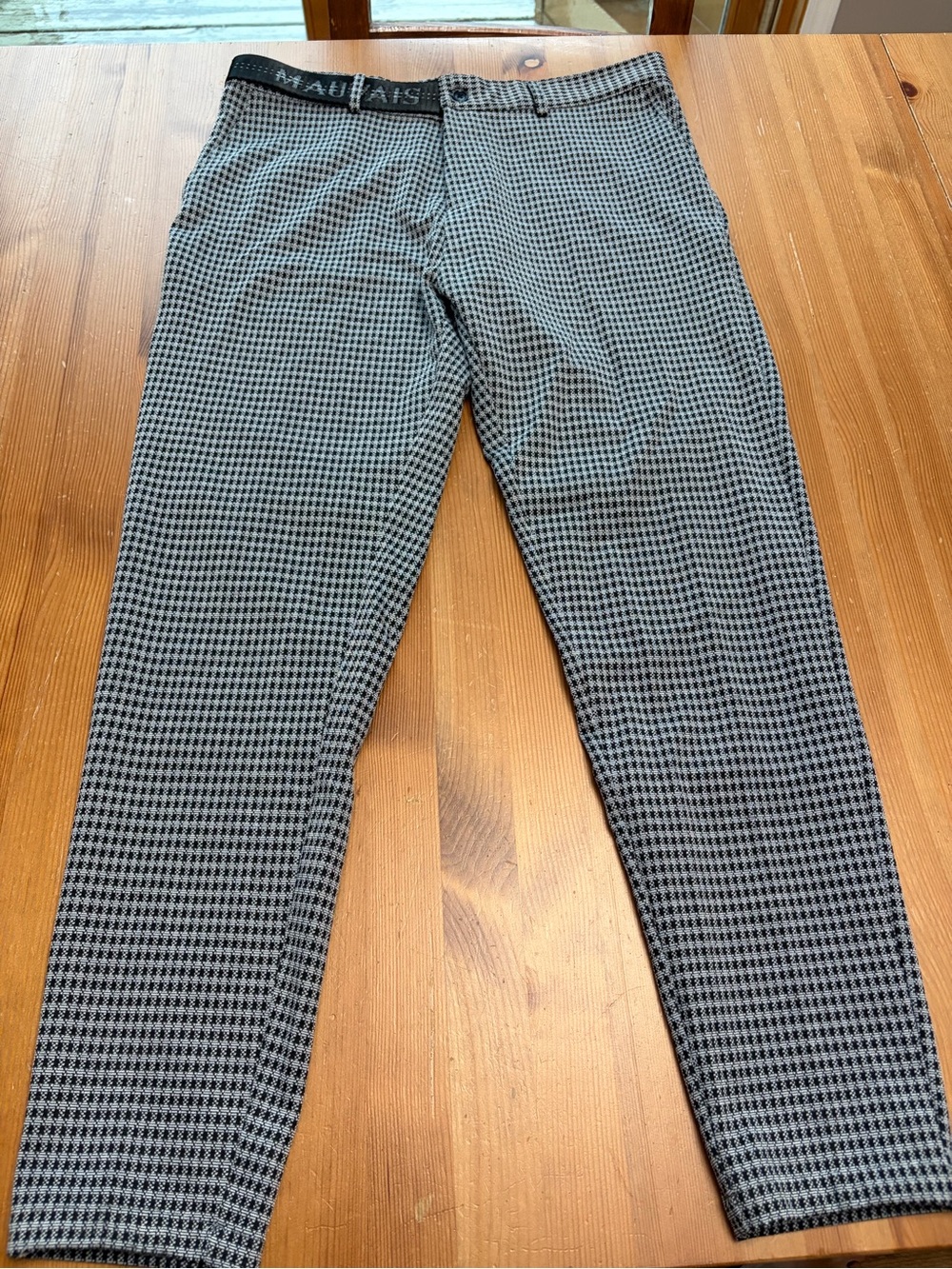 Mauvais Men's Gray Houndstooth Stretch Pants
